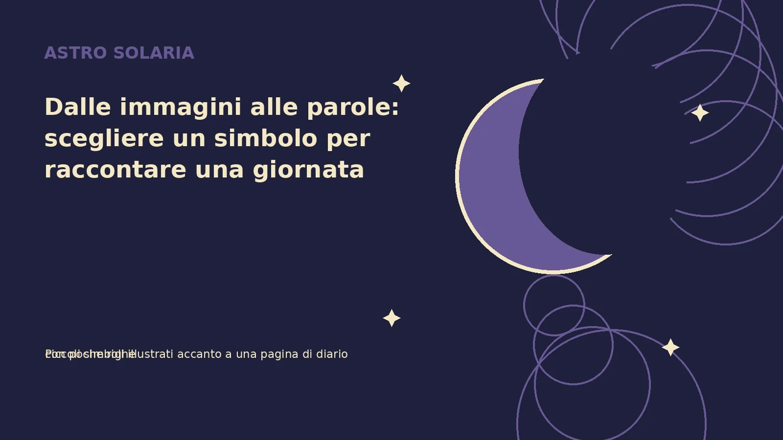 Dalle immagini alle parole: scegliere un simbolo per raccontare una giornata